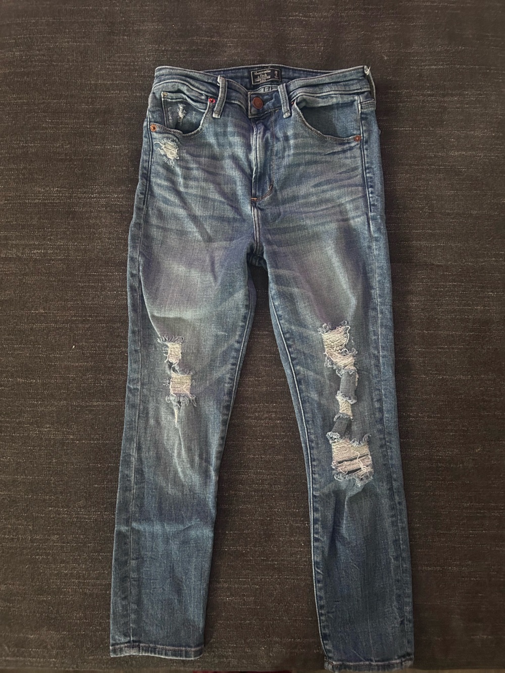 Abercrombie & Fitch Distressed Blue Women's Jeans